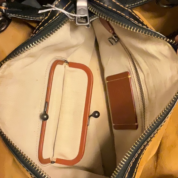 Coach Rogue EXCELLENT USED Handbag Black Pebbled Leather Tote Bag RG -20315 - Picture 9 of 16